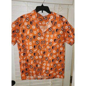 Baltimore Orioles MLB Baseball Hawaiian Button Down Beach Summer Shirt Medium